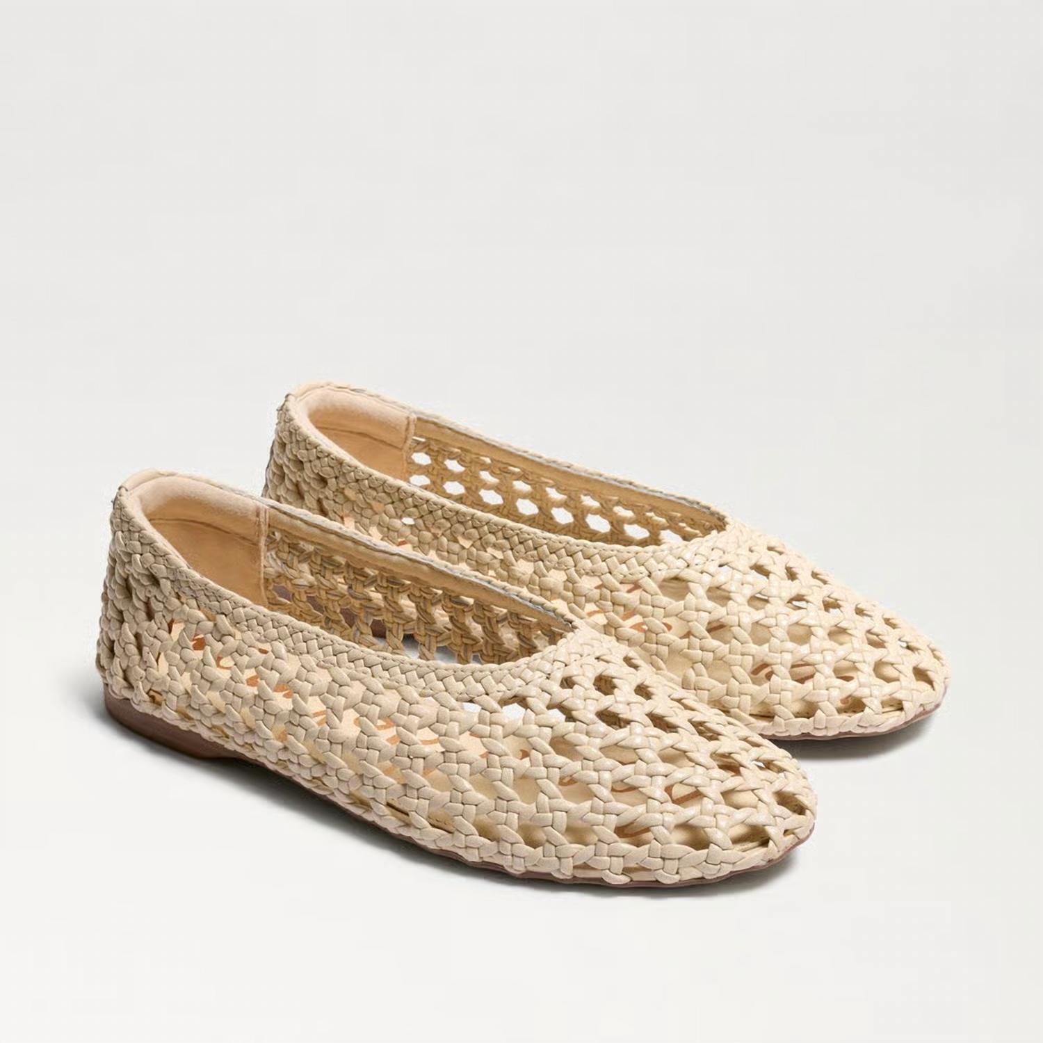 New Sam Edelman Women's Shira Woven Ballet Flats In Ivory